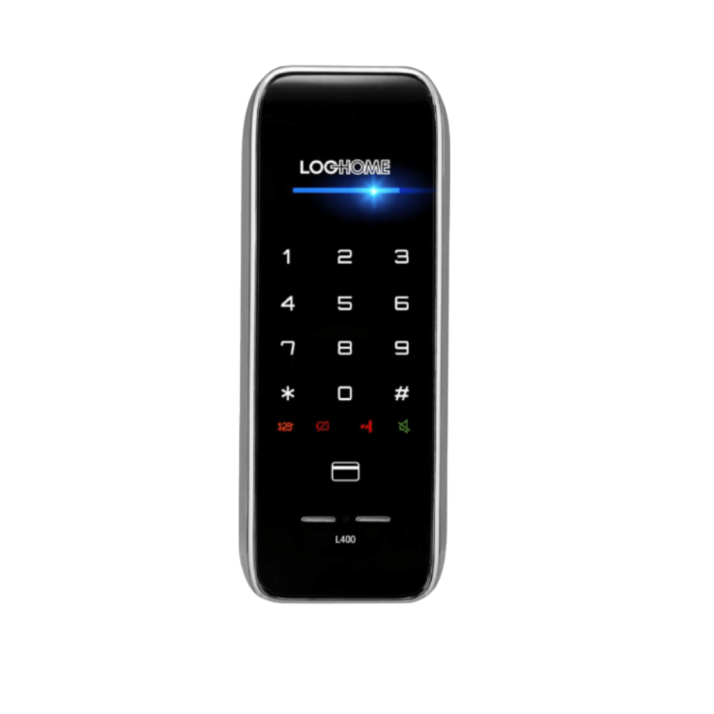 กลอนดิจิตอล LOCKHOME รุ่น INSPIREN25 กดรหัสและคีย์การ์ด สีดำ ประตูบานเลื่อน สำหรับบ้านและออฟฟิศ_0